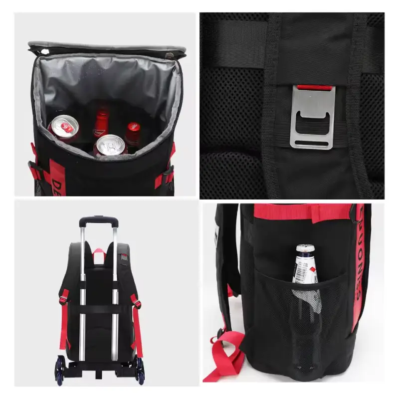 Sac à dos isotherme design pour aventure et sports extrêmes détails