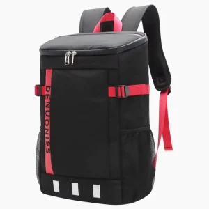 Sac à dos isotherme design pour aventure et sports extrêmes rouge
