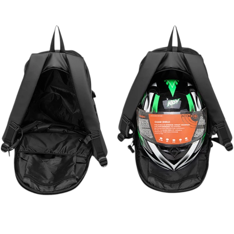 Sac à dos moto avec porte casque étanche et polyvalent casque