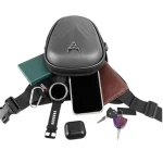 Sac à dos moto coque dure et étanche contenance gris Sac à dos moto coque dure et étanche contenance gris