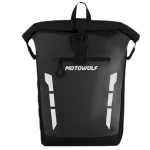 Sac à dos moto étanche durable et léger pour aventure et voyage noir