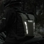 Sac à dos moto étanche durable et léger pour aventure et voyage reflechissant