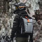 Sac à dos moto étanche durable et léger pour aventure et voyage ris porté
