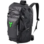 Sac à dos moto imperméable et résistant avec porte-casque vert
