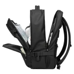Sac à dos moto ordinateur avec port USB et imperméable ouvert