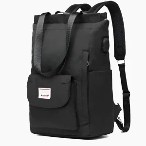 Sac à dos ordinateur étanche pour femme moderne noir