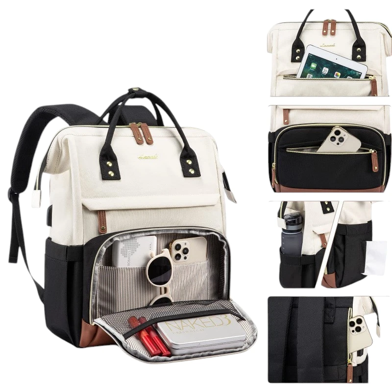Sac à dos pour femme chic et imperméable parfait pour le voyage dtéails