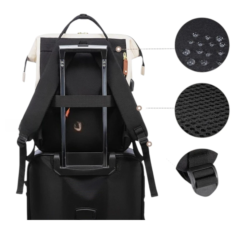Sac à dos pour femme chic et imperméable parfait pour le voyage sur valise