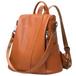 Sac à dos pour femme de ville en cuir marron Sac à dos pour femme de ville en cuir marron