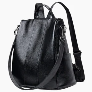 Sac à dos pour femme de ville en cuir noir