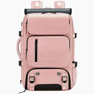 Sac à dos pour femme imperméable et ergonomique idéal pour voyage rose
