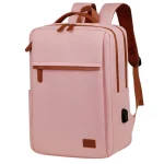 Sac à dos pour femme mode léger et pratique avec port USB rose Sac à dos pour femme mode léger et pratique avec port USB rose