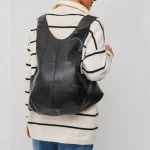 Sac à dos pour femme original en cuir véritable style urbain porté Sac à dos pour femme original en cuir véritable style urbain porté