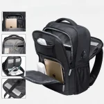 Sac à dos pour homme d'affaire polyvalent et résistant avec port USB interieur Sac à dos pour homme d'affaire polyvalent et résistant avec port USB gris