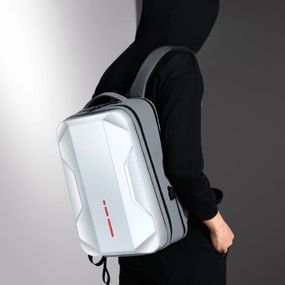 Sac à dos pour homme pour ordinateur 17 pouces rigide et imperméable porté