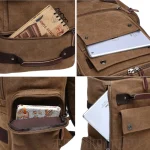 Sac à dos pour homme pour voyage vintage pratique et robuste poches Sac à dos pour homme pour voyage vintage pratique et robuste poches