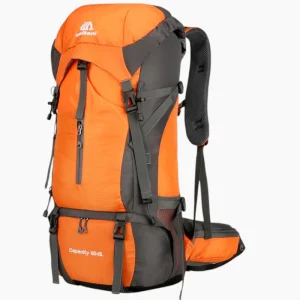 Sac à dos randonnée 70L ultra léger et imperméable couleur orange