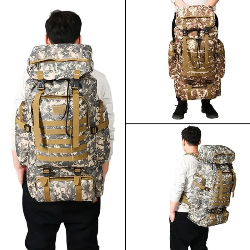 Sac à dos randonnée 80L imperméable ultra résistant pour aventuriers porté