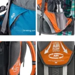 Sac à dos randonnée ergonomique avec grande capacité et housse imperméable détails Sac à dos randonnée ergonomique avec grande capacité et housse imperméable détails