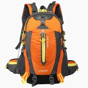 Sac à dos randonnée imperméable résistant parfait pour l'aventure orange