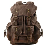 Sac à dos randonnée toile vintage imperméable idéal pour baroudeurs café Sac à dos randonnée toile vintage imperméable idéal pour baroudeurs café