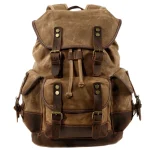 Sac à dos randonnée toile vintage imperméable idéal pour baroudeurs kaki Sac à dos randonnée toile vintage imperméable idéal pour baroudeurs kaki