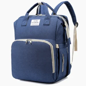 Sac à dos sac à langer avec station de changement bleu