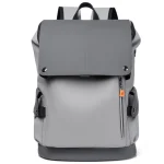Sac à dos urbain étanche avec USB pour ordinateur portable gris clair Sac à dos urbain étanche avec USB pour ordinateur portable gris clair