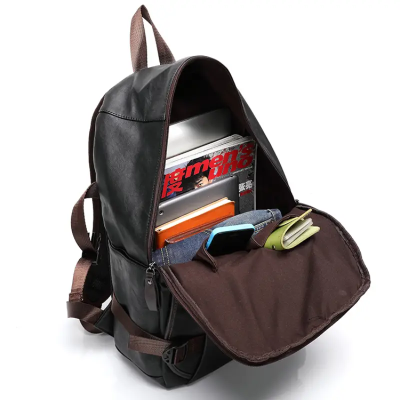 Sac à dos urbain homme en simili cuir interieur