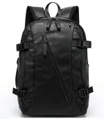 Sac à dos urbain homme en simili cuir noir Sac à dos urbain homme en simili cuir noir