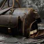 Sac de voyage en cuir bandoulière chaussures Sac de voyage en cuir bandoulière chaussures