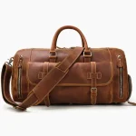 Sac de voyage en cuir bandoulière marron Sac de voyage en cuir bandoulière marron