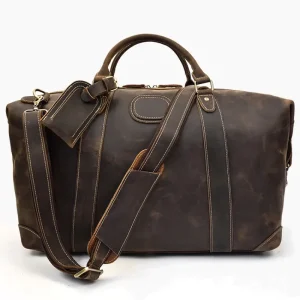Sac de voyage en cuir cabine café