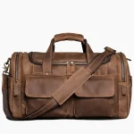 Sac de voyage en cuir marron Sac de voyage en cuir marron