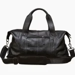 Sac de voyage en cuir noir Sac de voyage en cuir noir