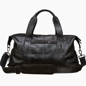 Sac de voyage en cuir noir