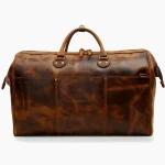 Sac de voyage en cuir pour homme elegant marron