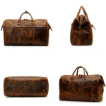 Sac de voyage en cuir pour homme elegant vues multiples