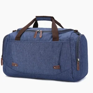Sac week end avec poche pratique et imperméable bleu
