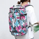 Sac week end fleuri polyvalent convertible sac à dos