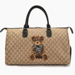 Sac week-end original avec bandoulière et ourson creme Sac week-end original avec bandoulière et ourson creme
