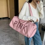 Sac week-end rose imperméable pour femmes bandoulière Sac week-end rose imperméable pour femmes bandoulière