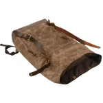 vertSac à dos randonnée vintage en toile imperméable pour aventuriers ouvert vertSac à dos randonnée vintage en toile imperméable pour aventuriers ouvert