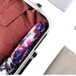 Bagage à main femme pliable idéal pour le sport fleurs roses plié
