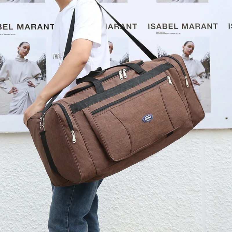 Bagage à main sac ultra-léger imperméable porté épaule marron