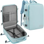 Bagage cabine 40x20x30 imperméable bleu ouvert interieur