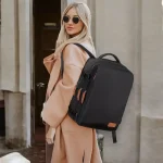 Bagage cabine 40x20x30 imperméable noir porté dos - new