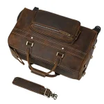 Bagage cabine cuir véritable élégant résistant avec sangle Bagage cabine cuir véritable élégant résistant avec sangle