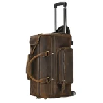 Bagage cabine cuir véritable élégant résistant debout Bagage cabine cuir véritable élégant résistant debout