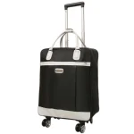 Bagage cabine femme avec roulettes pratique et imperméable noir Bagage cabine femme avec roulettes pratique et imperméable noir